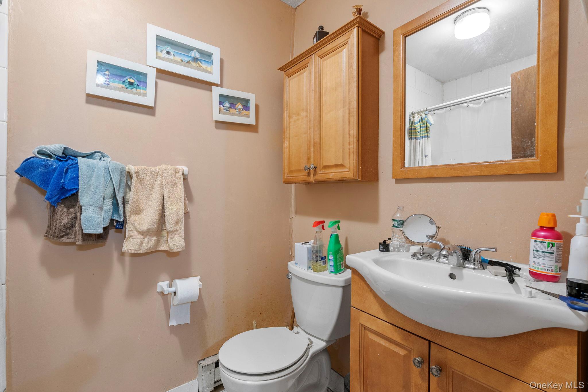 24 Russet Road Poughkeepsie, NY 12601 - Photo 16 of 26 a bathroom with a sink vanity mirror and toilet