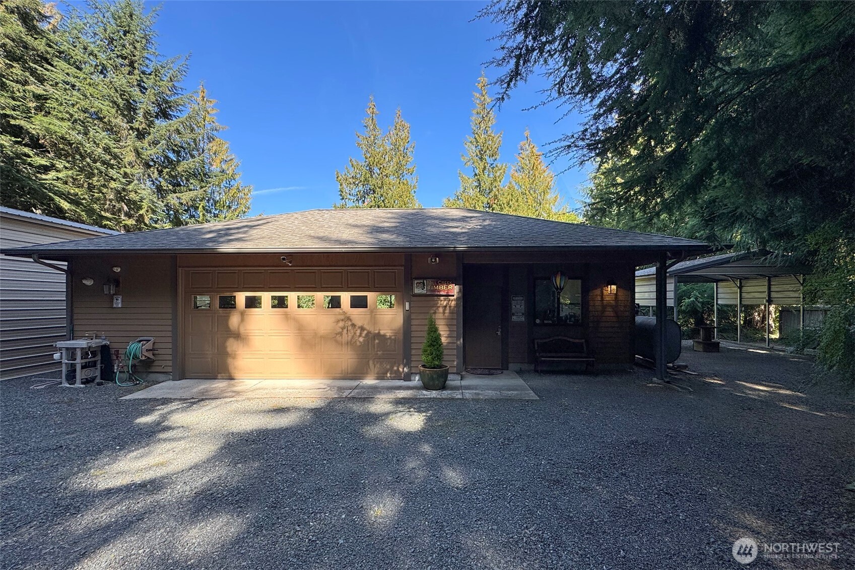5418 South Old Mill Road Port Angeles, WA 98362 - Photo 31 of 39 a view of a house with a outdoor space