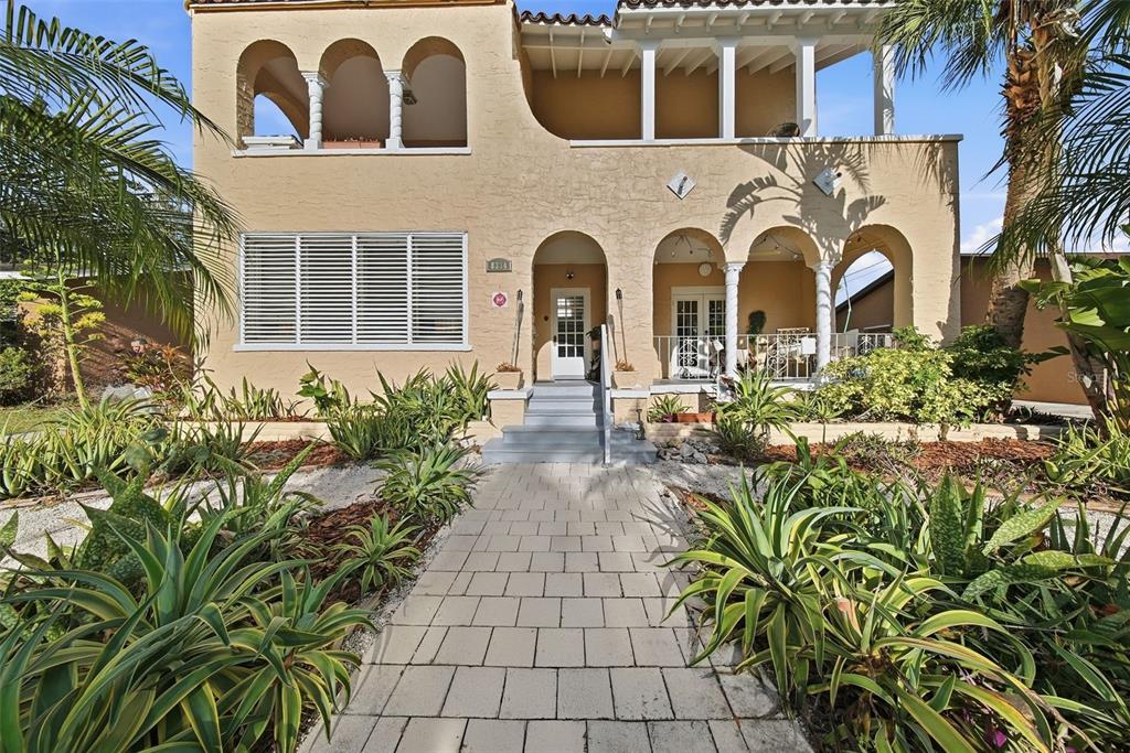 a front view of a multi story residential apartment building