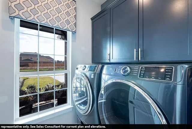 a view of washer and dryer near a window