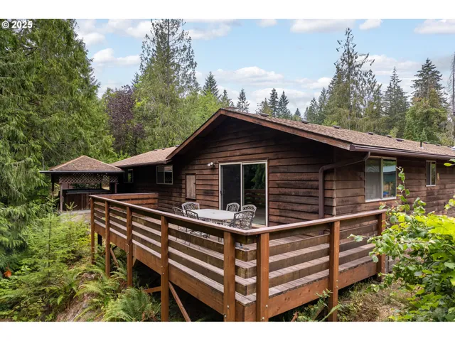 a house with trees in the background