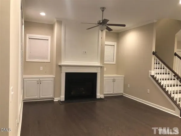 a view of a livingroom with a fireplace
