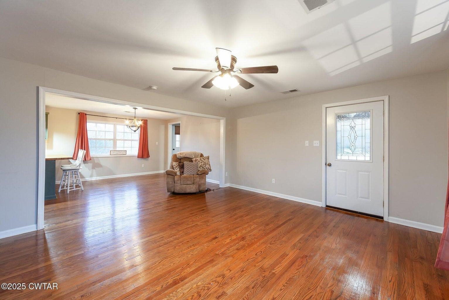 2510 Norton Road Middleton, TN 38052 - Photo 4 of 20 Entrance foyer with hardwood / wood-style flooring and ceiling fan