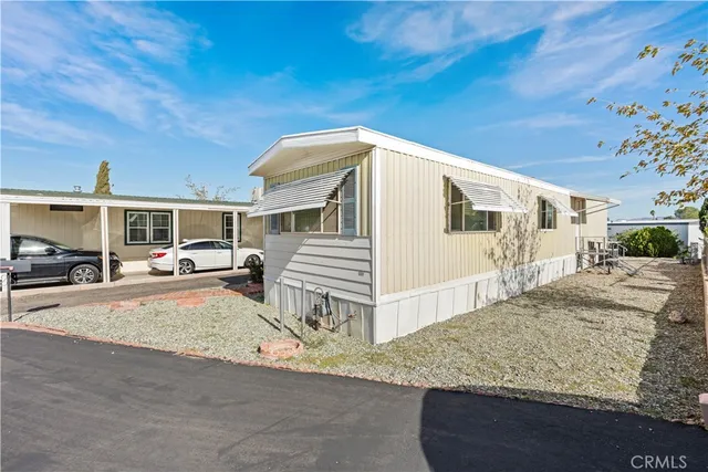 a view of a house with a patio