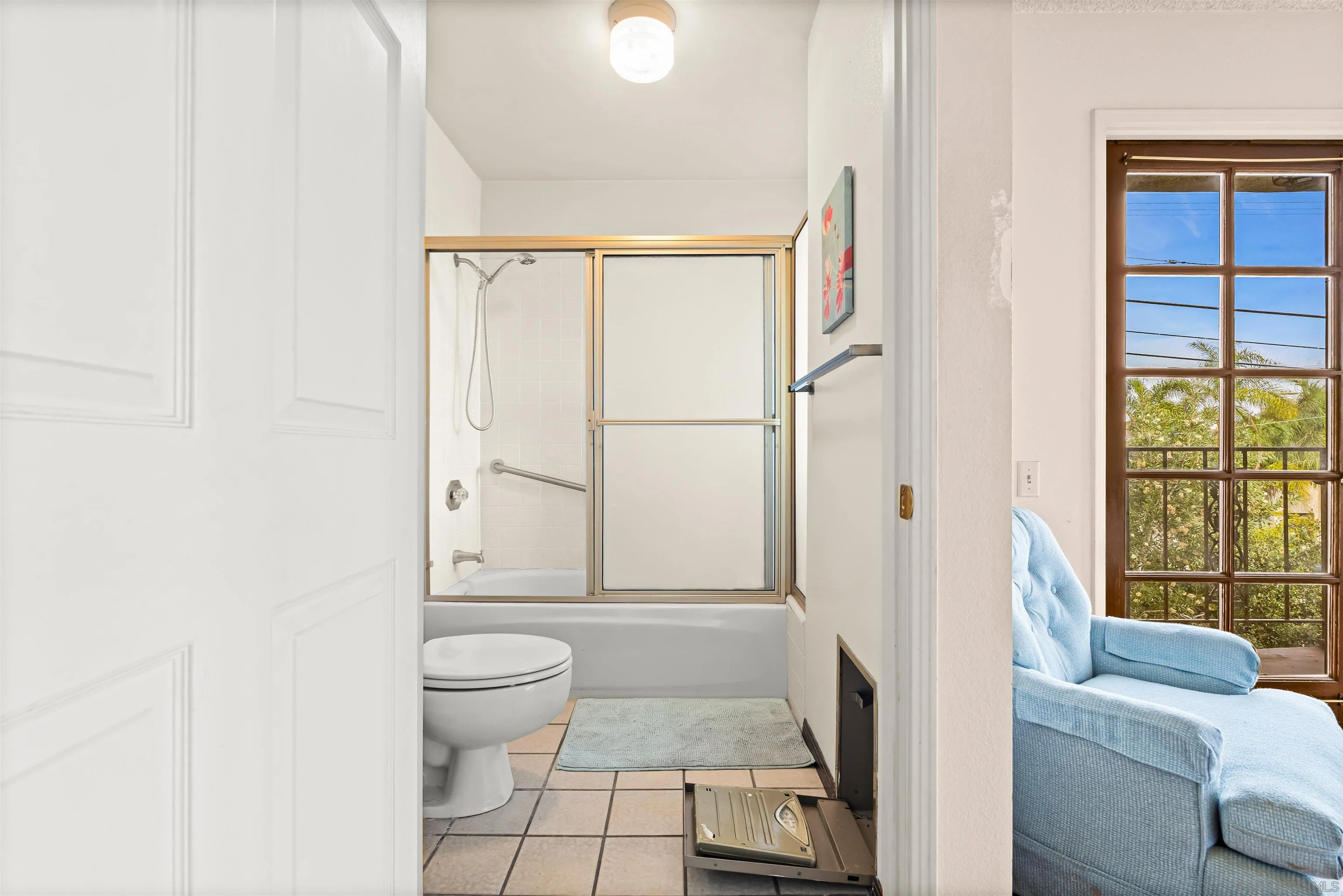 1263 Robinson Avenue, Unit 13 San Diego, CA 92103 - Photo 22 of 40 a bathroom with a granite countertop sink toilet and shower
