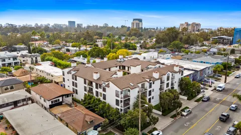 an aerial view of multiple house