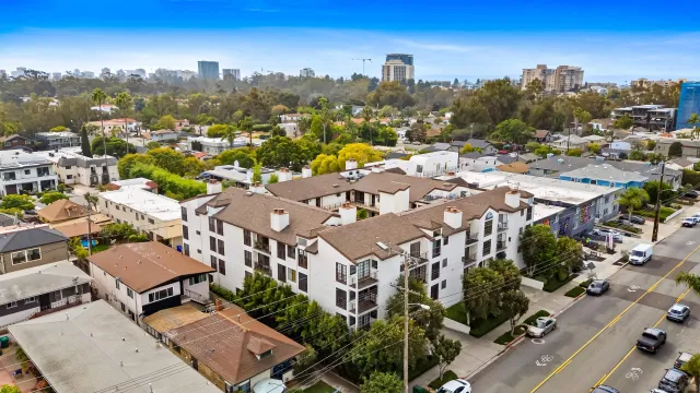 an aerial view of multiple house