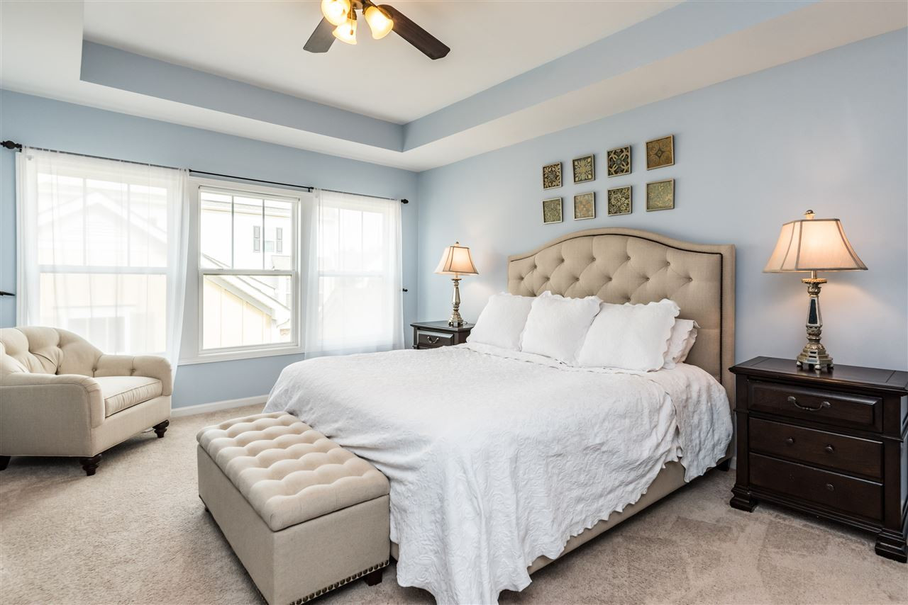 1413 Van Page Boulevard Raleigh, NC 27607 - Photo 13 of 25 SPACIOUS MASTER BEDROOM WITH TRAY CEILING, CEILING FAN, WIC, MASTER BATH SUITE. MASTER BED