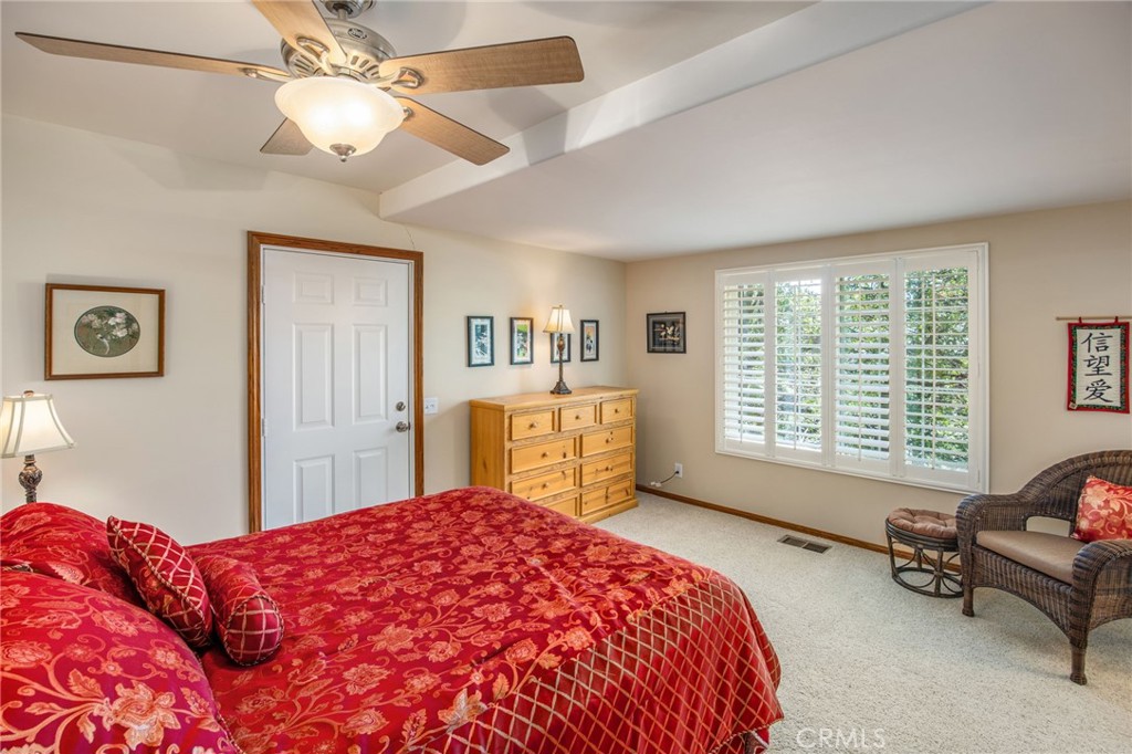1134 Scenic Way Rimforest, CA 92378 - Photo 24 of 37 Good Sized Bedroom with Plantation Shutters and Beautiful Nature View
