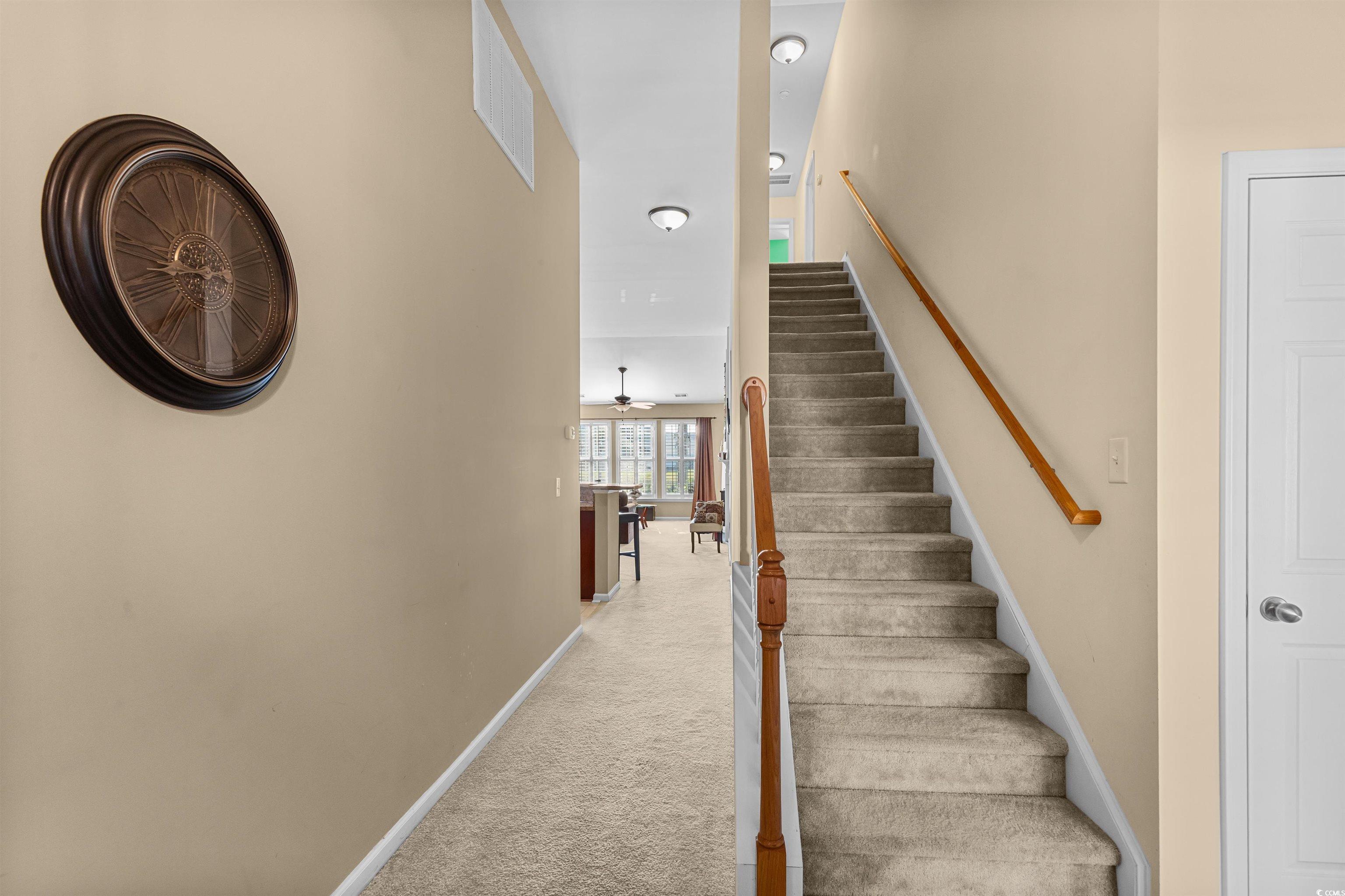 3233 Volterra Way, Unit 3233 Myrtle Beach, SC 29579 - Photo 3 of 40 Stairs featuring carpet floors and ceiling fan