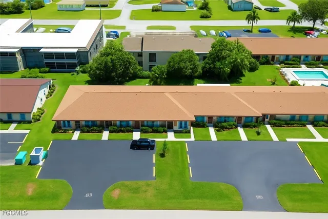 a view of an swimming pool and outdoor space