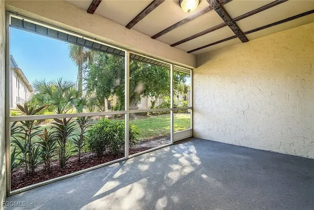 a view of a room with garden