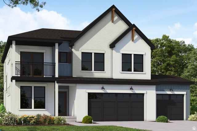 5948 Canyon Rim Road, Unit 617 Lehi, UT 84048 - Photo 1 of 17 Contemporary facade featuring white stucco and brick accents