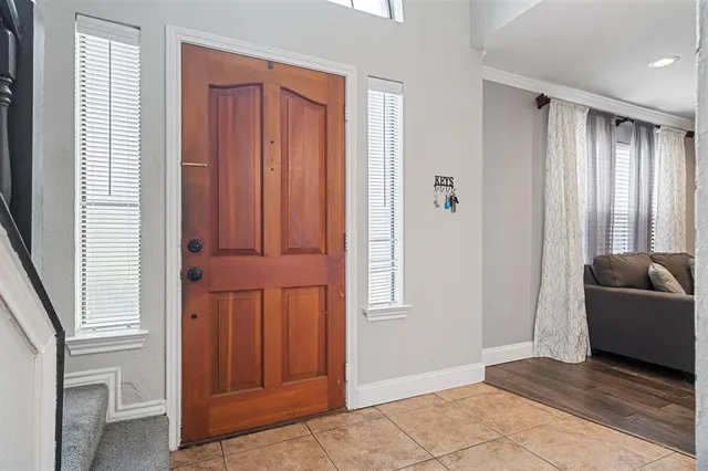 a living room with furniture and a couch