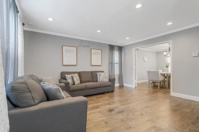 a living room with furniture and a couch