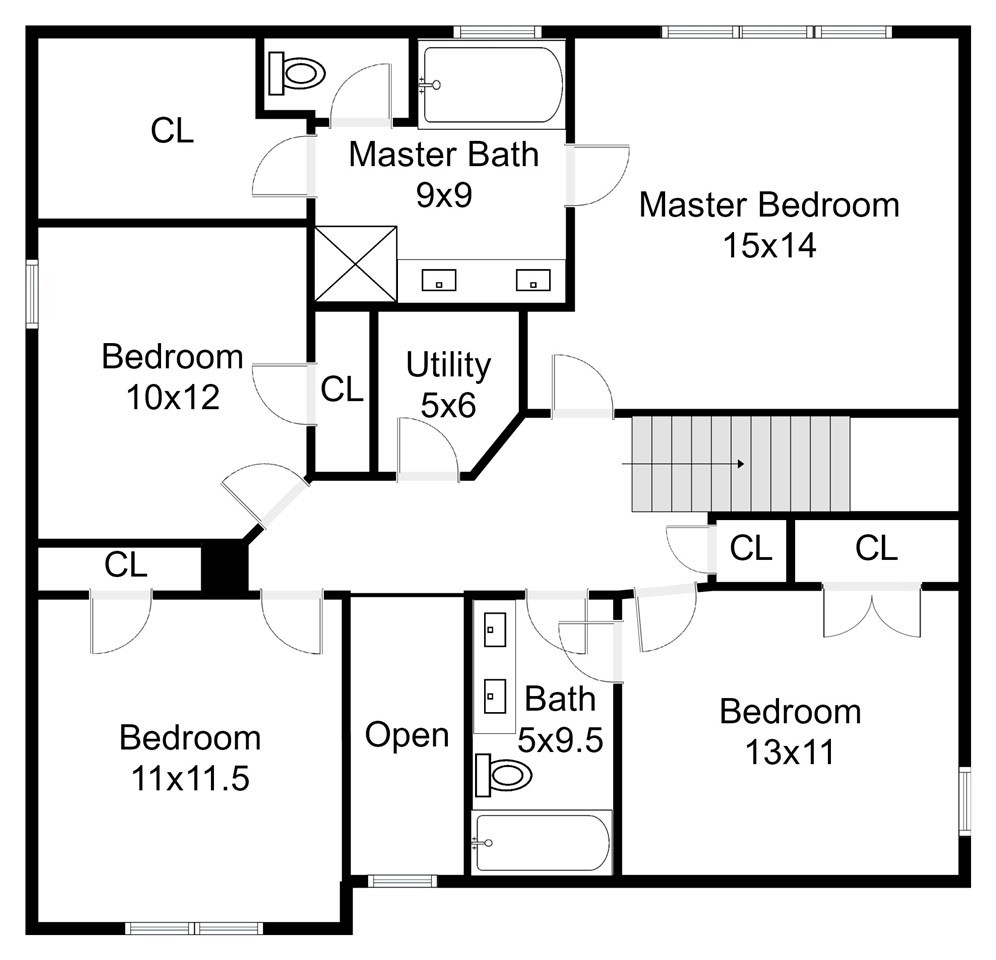 7448 Lagrange Drive Raleigh, NC 27613 - Photo 24 of 24 2nd Floor Plan