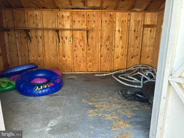 a view of a water heater and a table