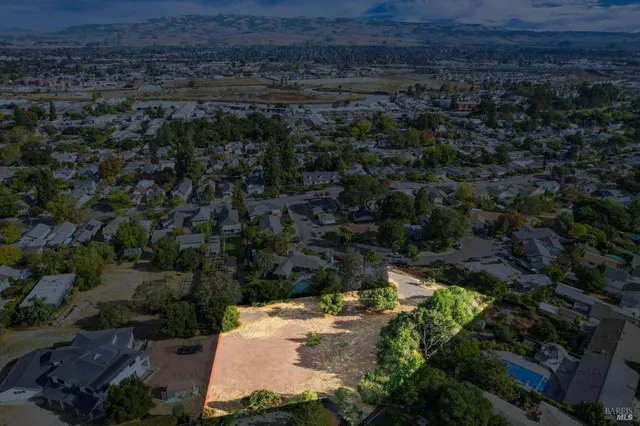 an aerial view of residential house with outdoor space