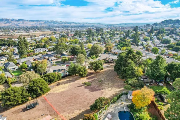 an aerial view of multiple house