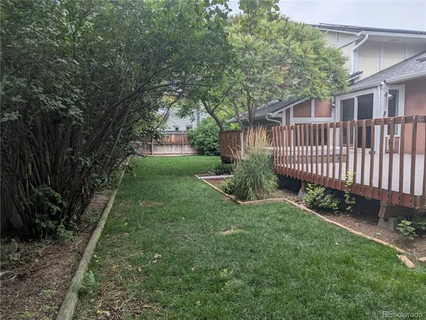 a view of a porch with a yard