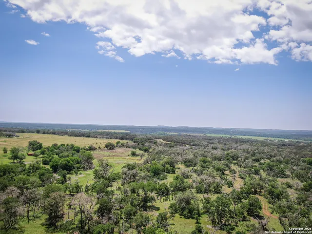 a view of a big yard with lots of green space