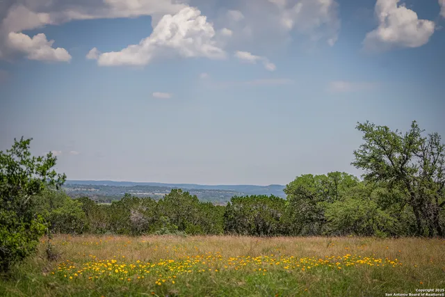 a view of lake with green space