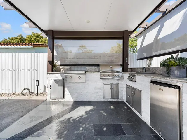 a house view with a garden space