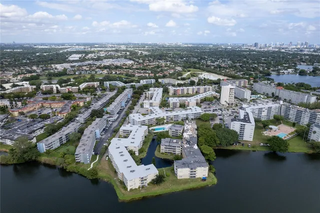 an aerial view of a city with lots of residential buildings