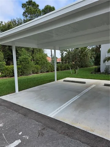 a view of a yard with porch