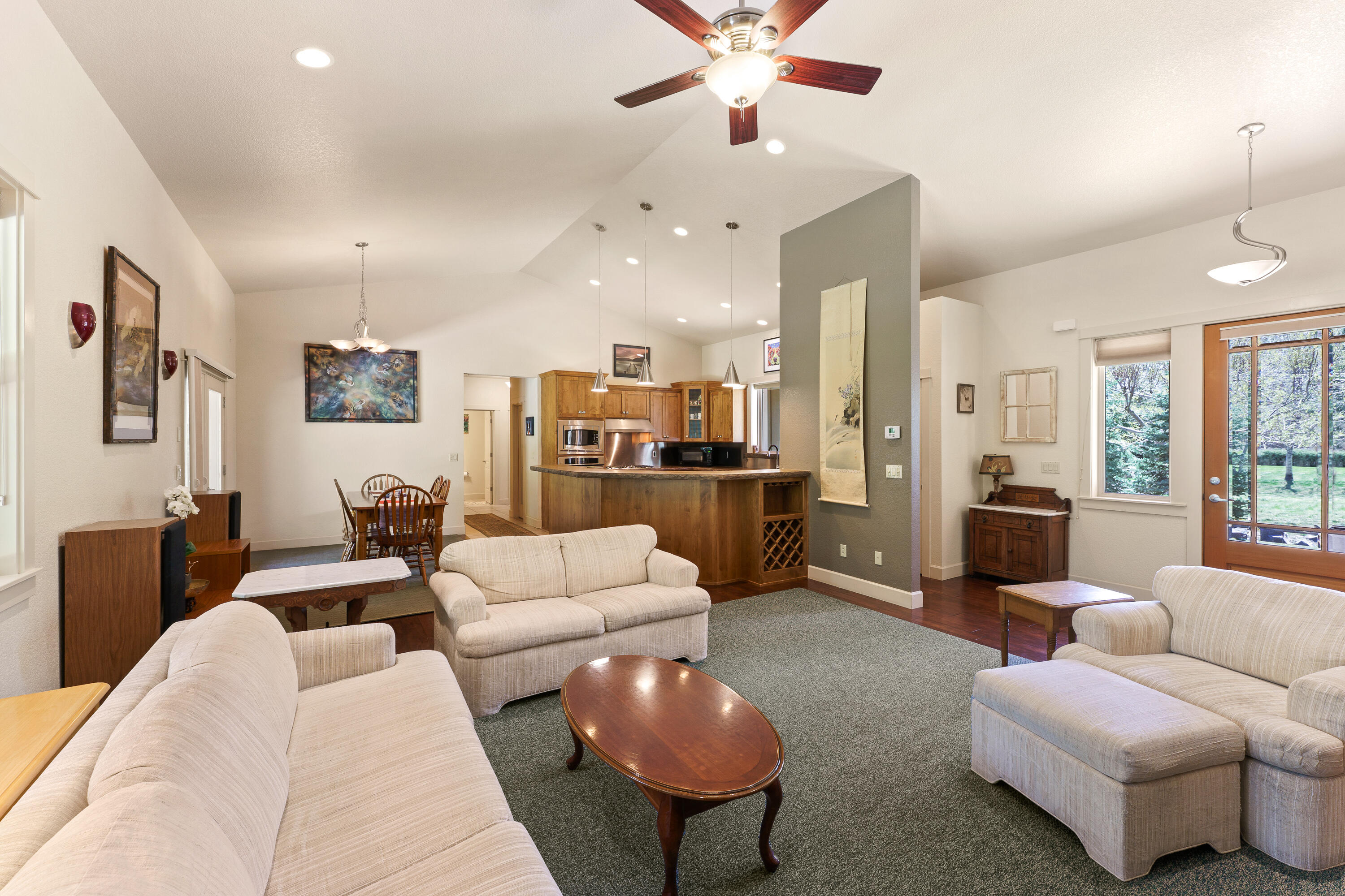 19236 Kiowa Road Bend, OR 97702 - Photo 12 of 52 a living room with furniture and a view of kitchen