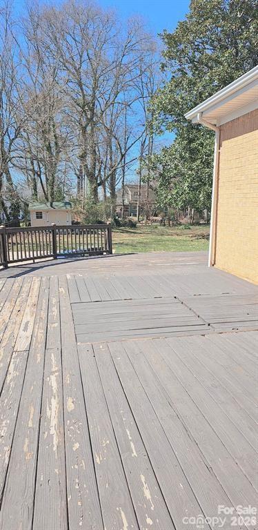 333 7th Street Northwest Hickory, NC 28601 - Photo 17 of 23 a view of terrace with wooden floor and fence