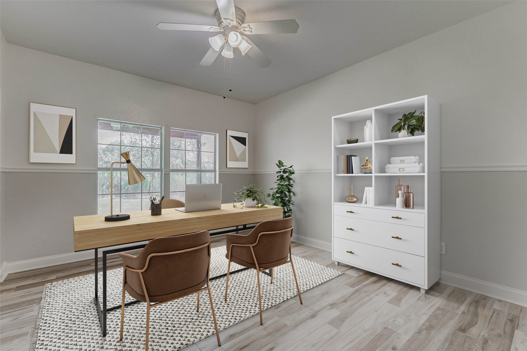 8411 Syms Street Fulshear, TX 77441 - Photo 19 of 29 a room with a table chairs and wooden floor