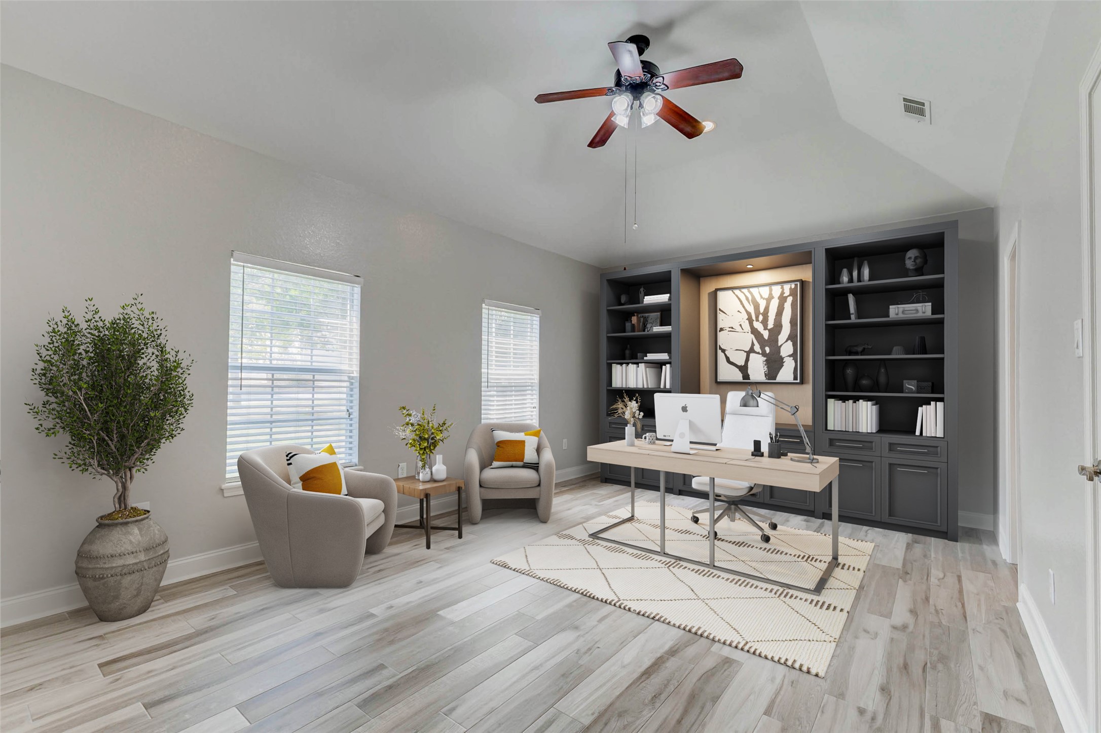 8411 Syms Street Fulshear, TX 77441 - Photo 23 of 29 a living room with furniture a table and a potted plant