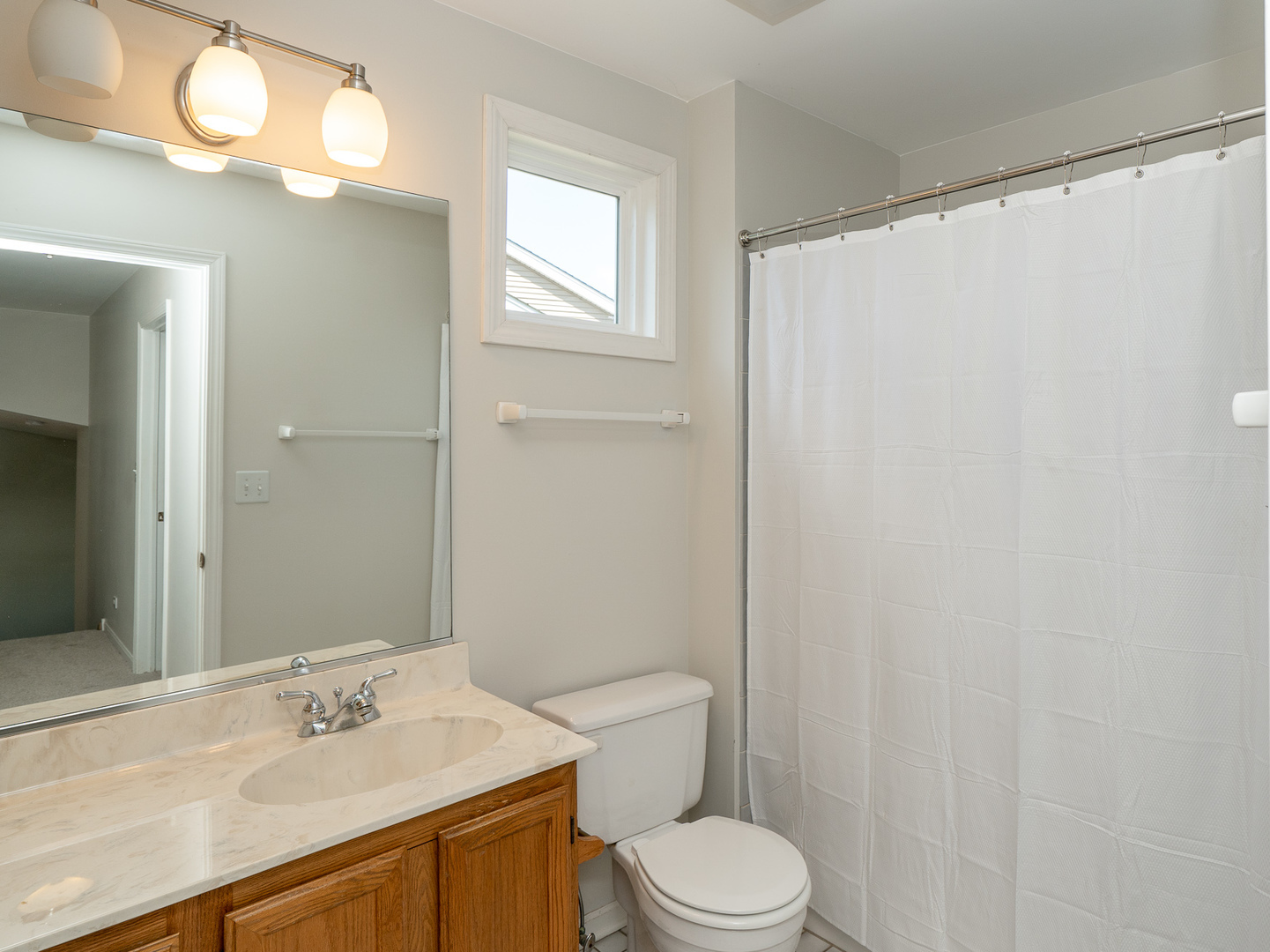 446 Hunters Way Fox River Grove, IL 60021 - Photo 19 of 23 a bathroom with a sink vanity mirror and toilet
