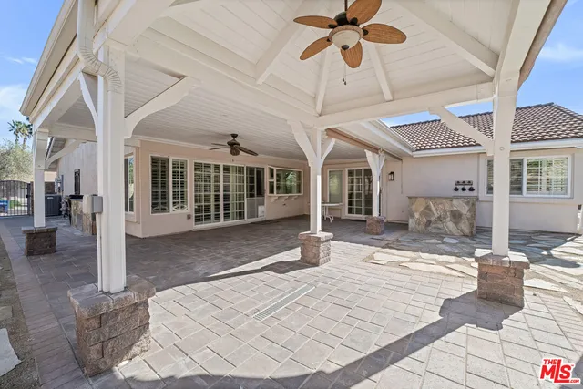 a view of a house with a patio