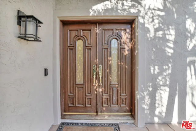 a front view of a entryway