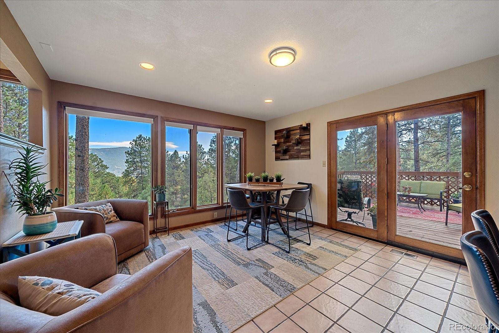 4059 Histead Way Evergreen, CO 80439 - Photo 15 of 37 a living room with furniture and a large window