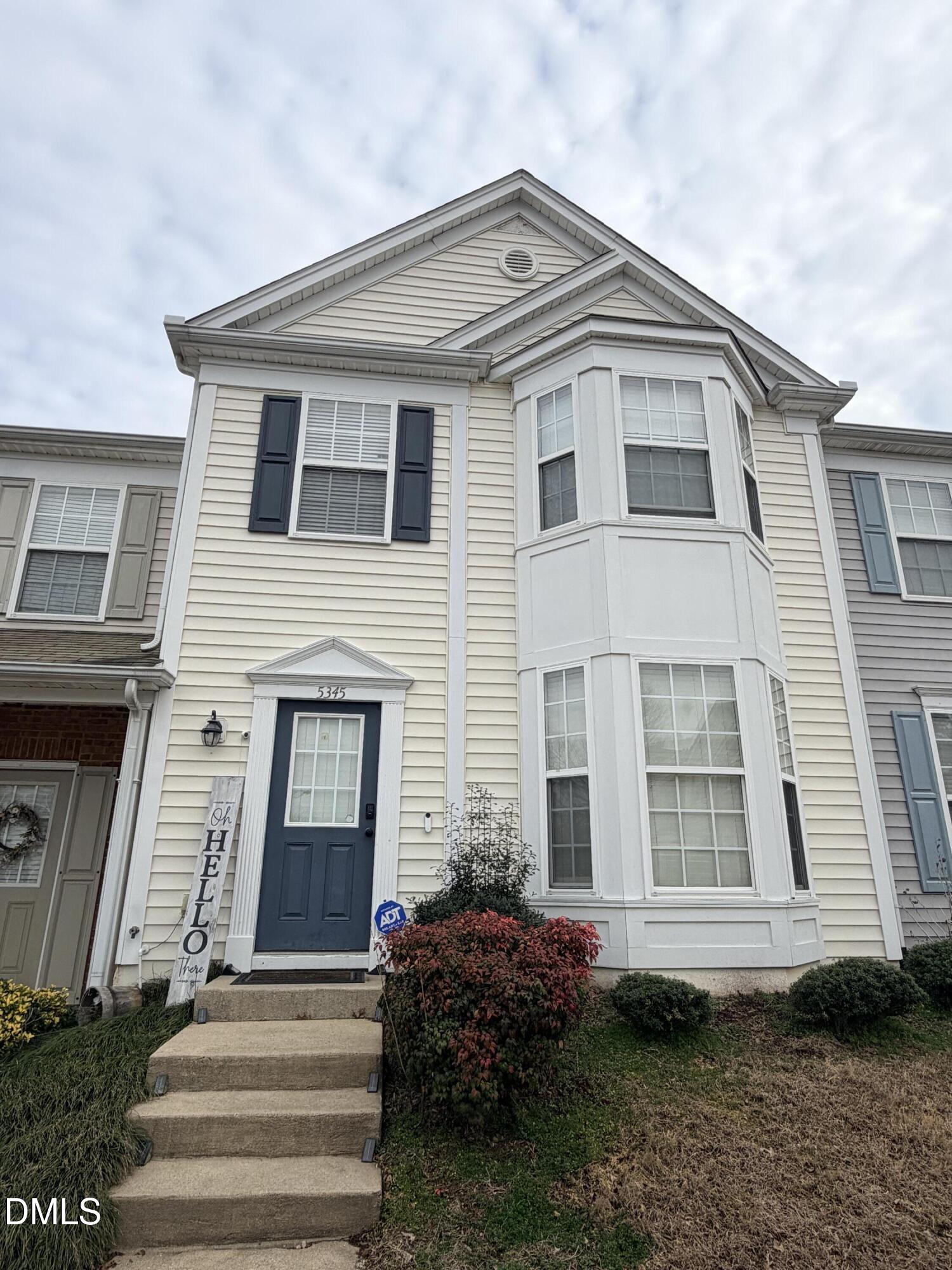 a front view of a house
