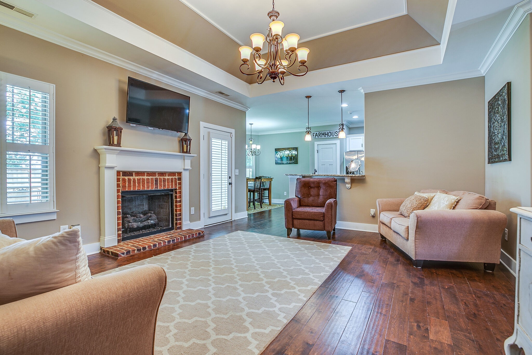 1070 Golf View Way Spring Hill, TN 37174 - Photo 8 of 31 a living room with furniture and a fireplace