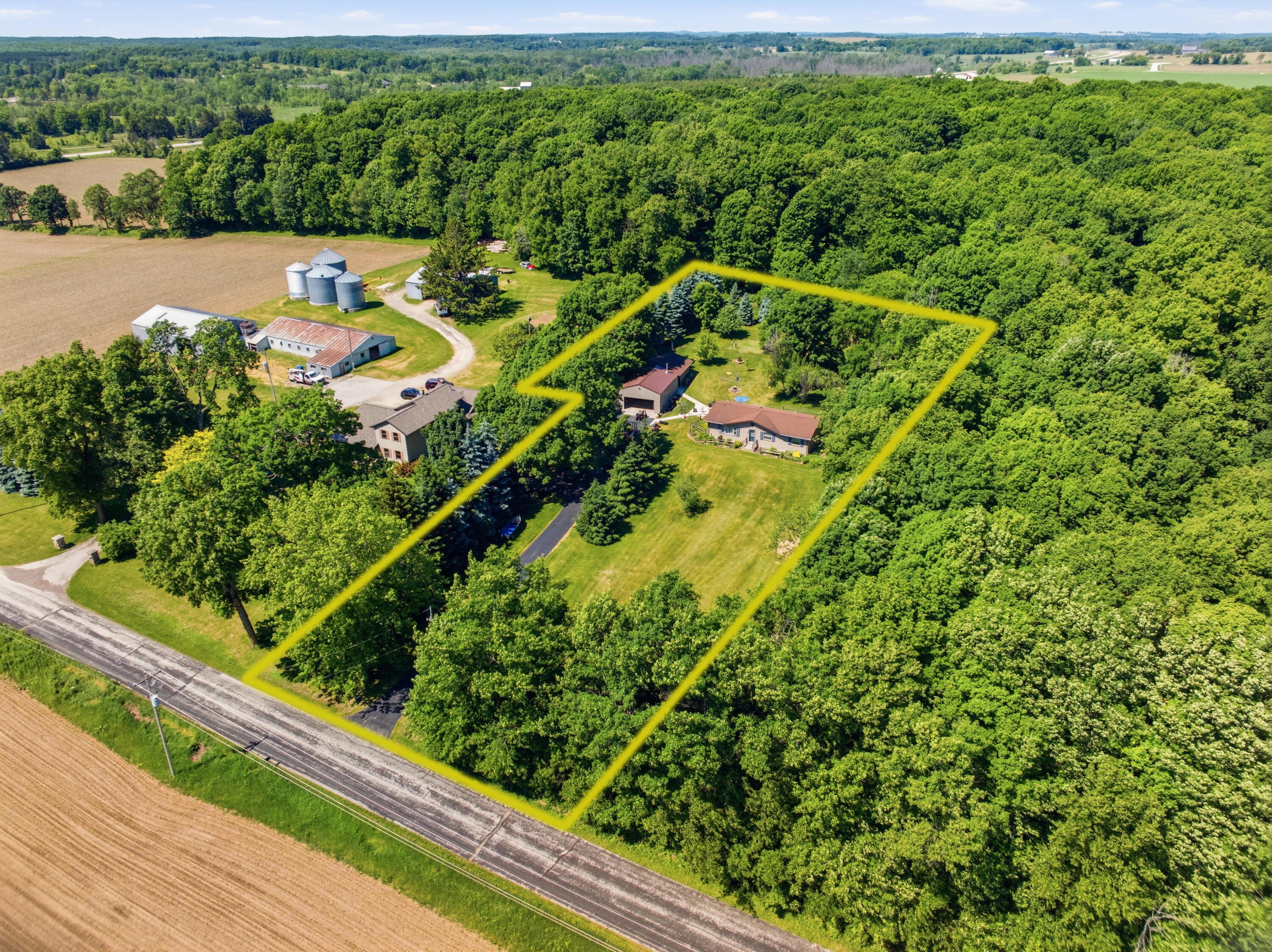 N6814 Sugarbush Road Greenbush, WI 53023 - Photo 12 of 41 Aerial shot