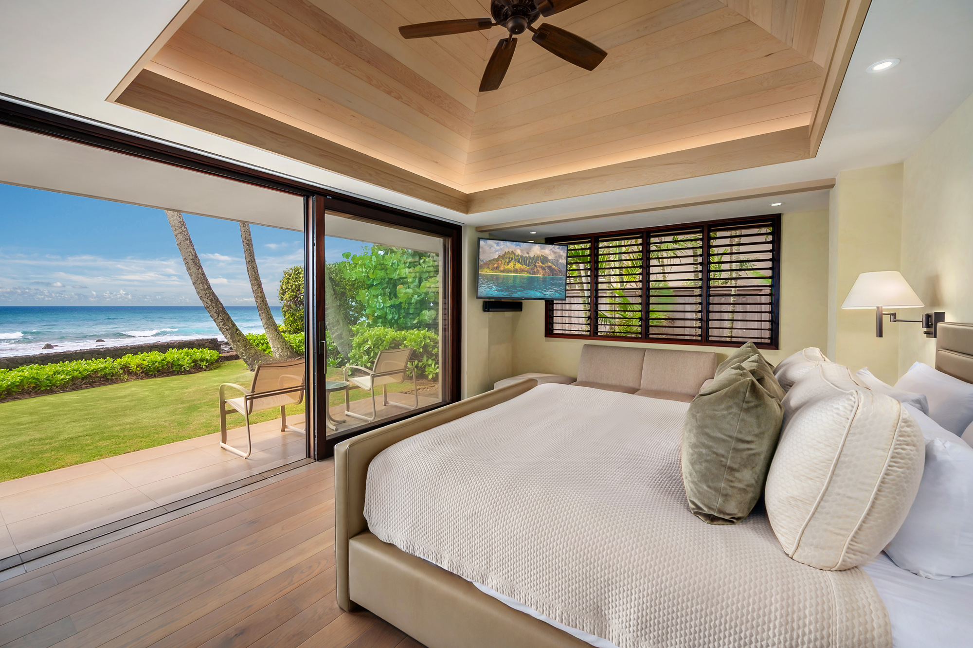 4890 Lawai Road Koloa, HI 96756 - Photo 15 of 30 a bedroom with a bed and a large window