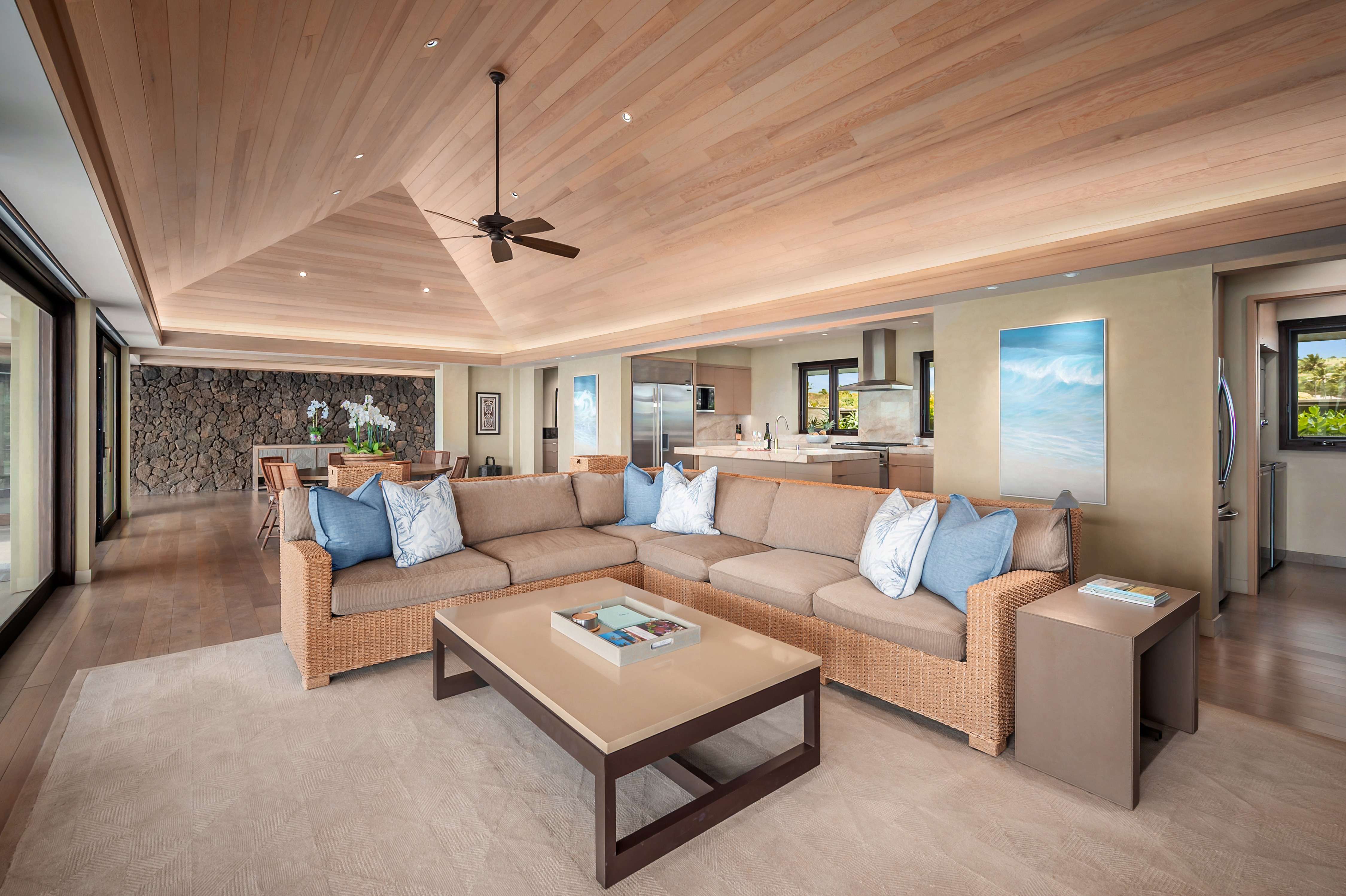 4890 Lawai Road Koloa, HI 96756 - Photo 7 of 30 a living room with furniture a ceiling fan and a rug