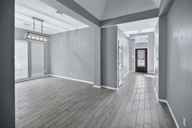 an empty room with a window