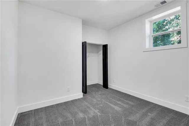 an empty room with a window