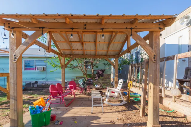 a house with trees in front of it