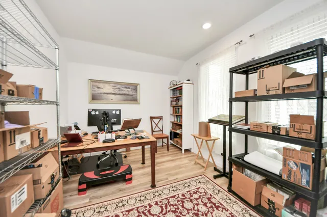 a room with furniture and a window