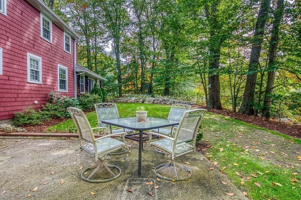 1 Intervale Road Dedham, MA 02026 - Photo 39 of 42 a view of a chairs and table in backyard