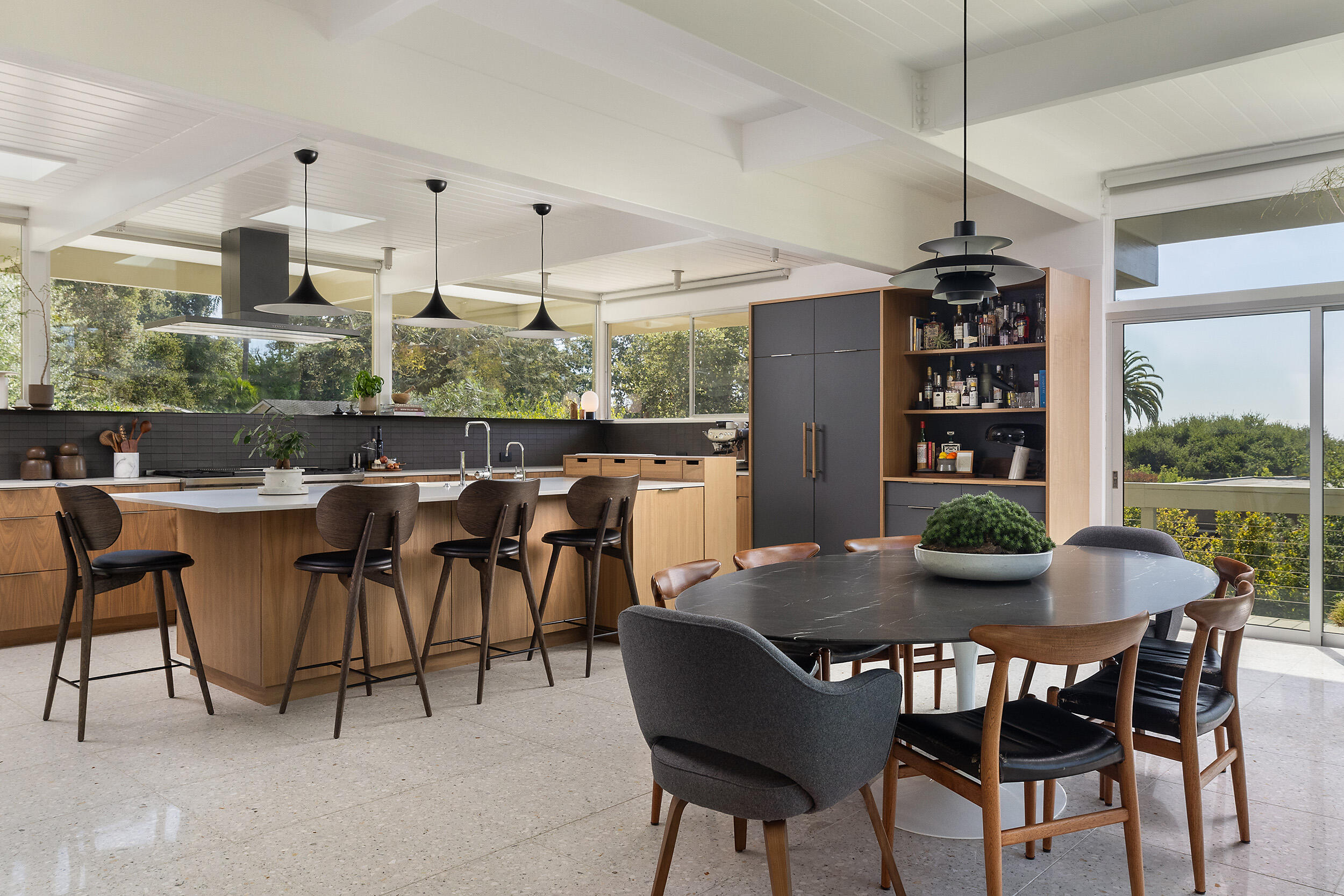 820 Summit Road Santa Barbara, CA 93108 - Photo 6 of 30 a view of a dining room with furniture window and outside view