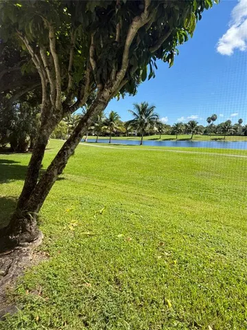 a view of an ocean and a building