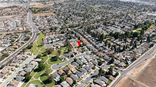 an aerial view of multiple house